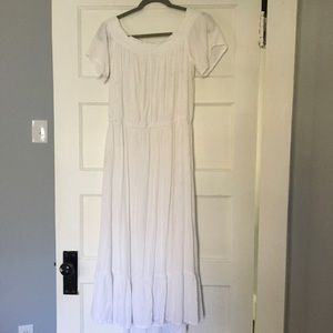 Old Navy White Boho Midi Dress